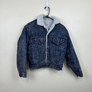 Vintage Womens Levi's Sherpa Lined Trucker Jean Jacket Size L San Francisco USA